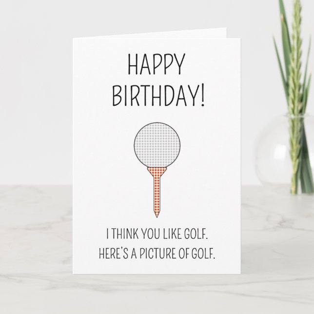 A picture of golf - birthday card (Front)