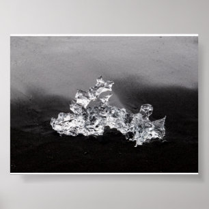 A piece of Ice in the Diamond beach Poster
