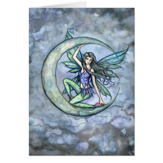 A Piece of Moon Fairy Fantasy Art Card (Front)