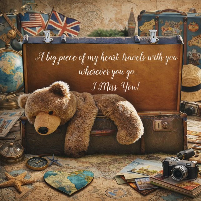 A Piece of My Heart Travels With You Postcard (Creator Uploaded)