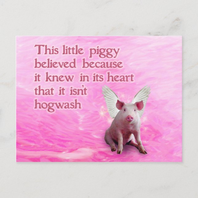 A Piggy Believed Postcard (Front)