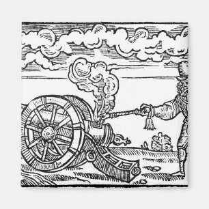 A Pikeman Lighting a Cannon Magnet