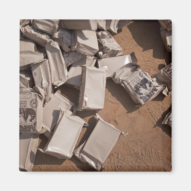 A pile of Meals Ready to Eat Magnet (Front)