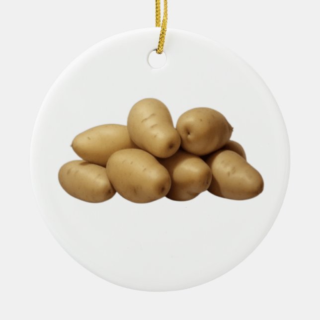 A Pile of Potatoes Ceramic Tree Decoration (Front)