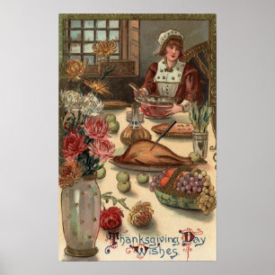 A Pilgrim Woman's Table Poster