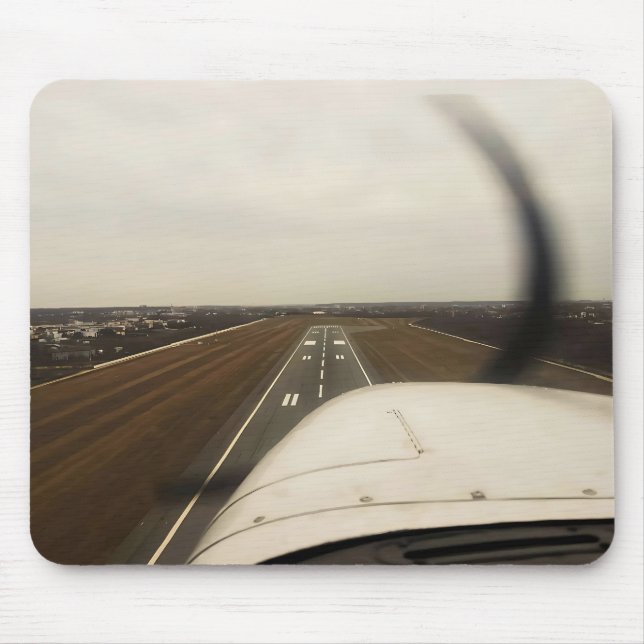 A Pilot's Perspective: Cessna 172 Cockpit Takeoff Mouse Pad (Front)