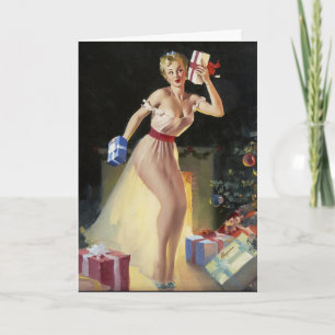 A Pin-up for Christmas Holiday Card