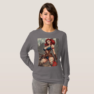A Pin-Up Heroine in a Post-Apocalyptic World T-Shirt