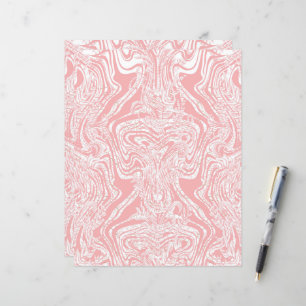 a pink and white abstract design on a white backgr