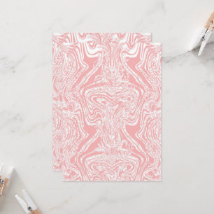 a pink and white abstract design on a white backgr invitation