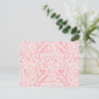 a pink and white abstract design on a white backgr
