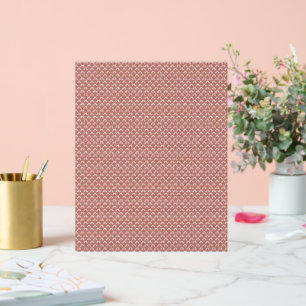 a pink and white background with a pattern acrylic sign