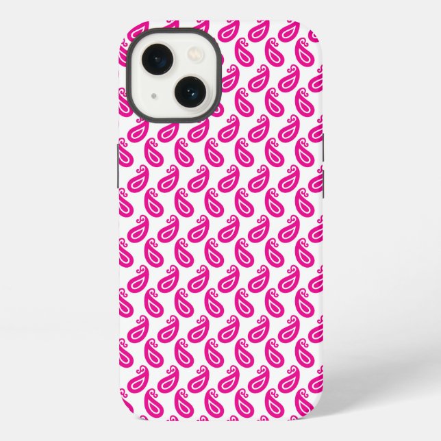 a pink and white background with a pattern iPhone case (Back)