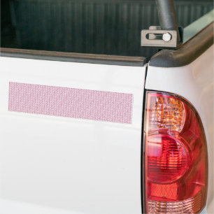 a pink and white background with wavy lines bumper sticker