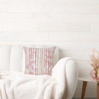 a pink and white striped background