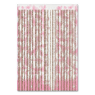 a pink and white striped background table number