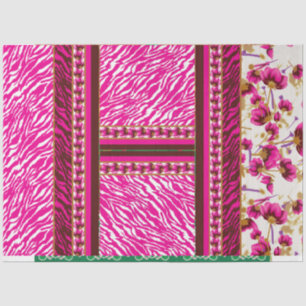 a pink and white wallpaper with a cross on it tissue paper