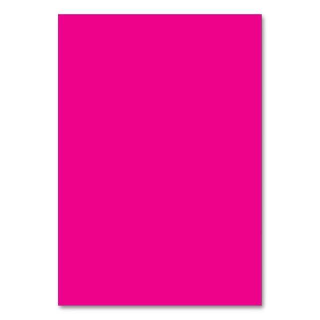a pink background with a  table number (Front)