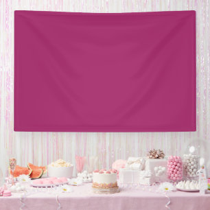 a pink background with a white banner