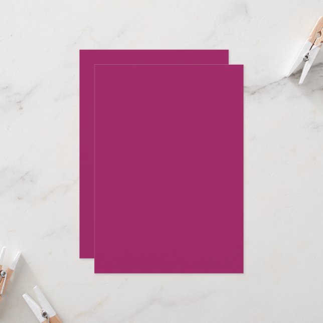 a pink background with a white border invitation (Front/Back In Situ)