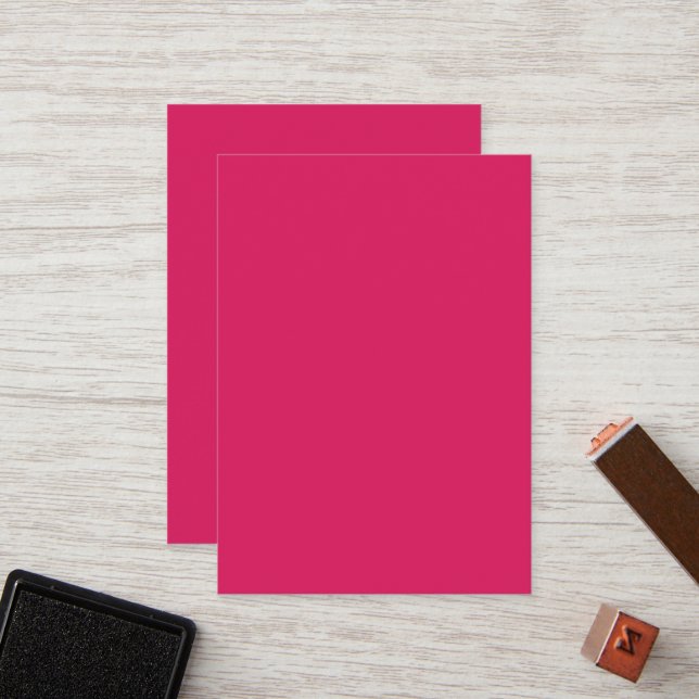 a pink background with a white border loyalty card (Front/Back In Situ)