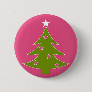 A Pink Christmas 6 Cm Round Badge