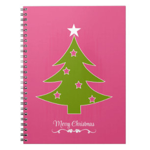A Pink Christmas Spiral Notebook