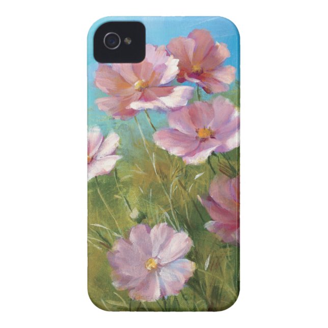 A Pink Floral Garden Case-Mate iPhone Case (Back)