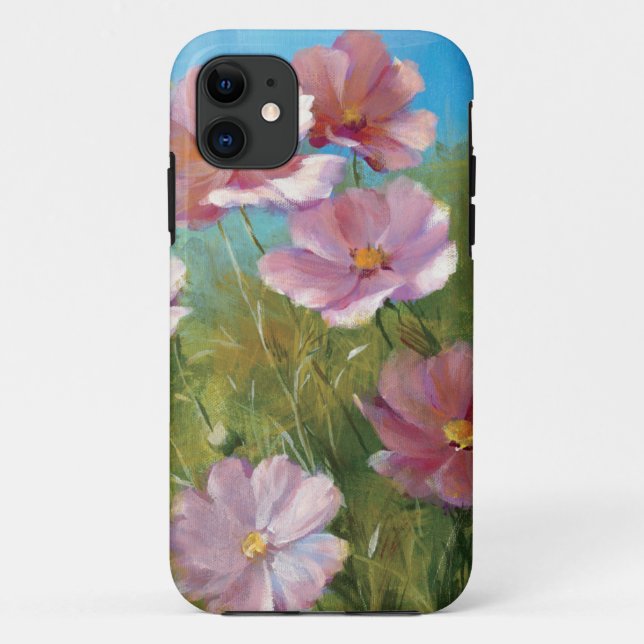 A Pink Floral Garden Case-Mate iPhone Case (Back)