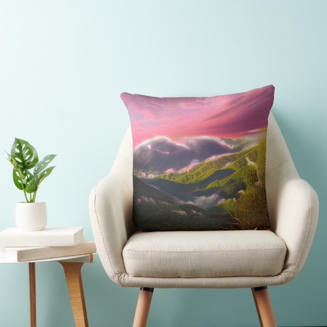 A Pink Luminous Sunrise Cushion (Chair)