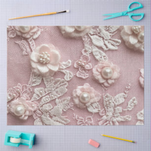 A Pink Pearl and Lace Series Design #10 Tissue Paper