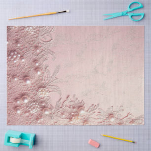 A Pink Pearl and Lace Series Design #14 Tissue Paper