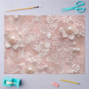 A Pink Pearl and Lace Series Design #7 Tissue Paper