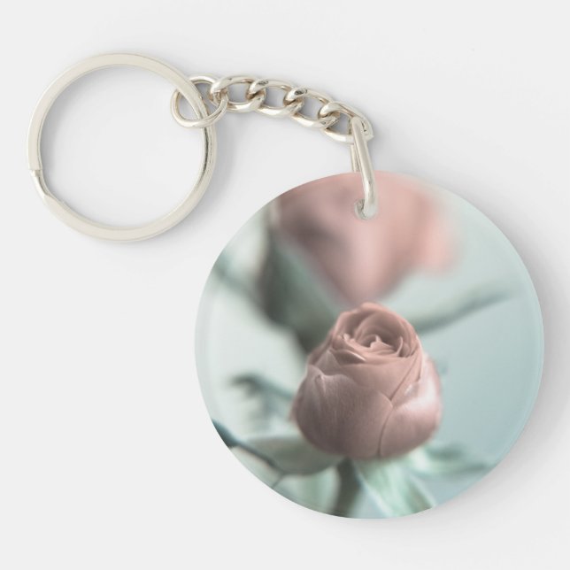 A Pink Rose for your Sweetheart... Key Ring (Front)
