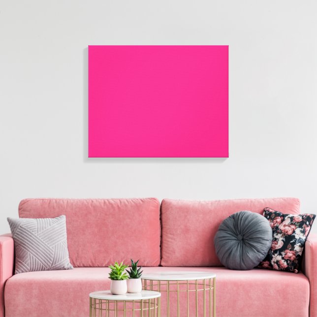 A pink square with a white border, creating a simp canvas print (Insitu(LivingRoom))