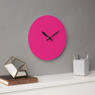 A pink square with a white border, creating a simp large clock