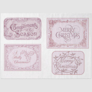 A Pink Water Colour Christmas Series Design 10 Tissue Paper