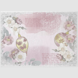 A Pink Water Colour Christmas Series Design 1 Tissue Paper