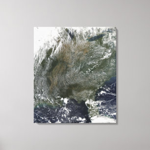 A pinwheel-like pattern of high pressure clouds canvas print