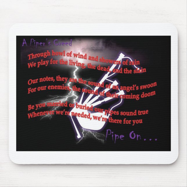 A Piper's Creed (Lightning) Mouse Pad (Front)