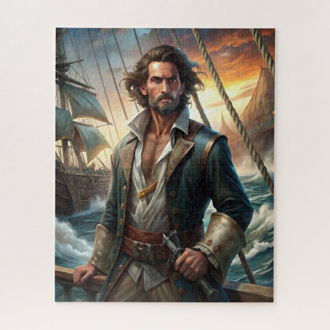 A Pirate from a Ship Jigsaw Puzzle (Vertical)