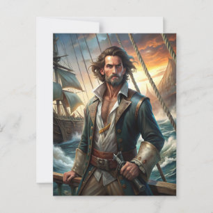 A Pirate from a Ship Postcard