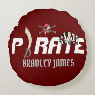A Pirate International Talk Like a Pirate day Round Cushion