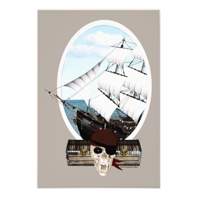 A Pirate Ship Photo Print (Front)