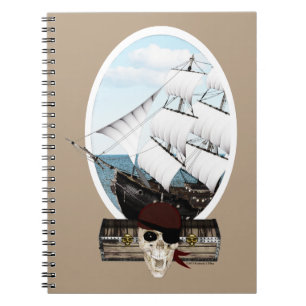 A Pirate Ship Spiral Notebook