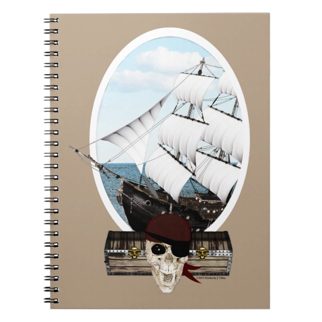 A Pirate Ship Spiral Notebook (Front)