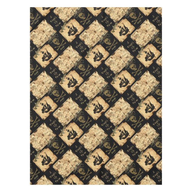 A Pirate's Life For Me Caribbean Treasure Map Tablecloth (Front)