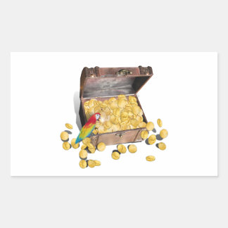 A Pirates Treasure Chest (Add Background Colour) Rectangular Sticker