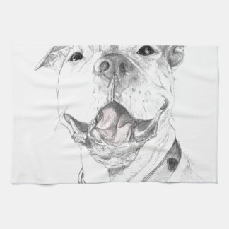 A Pit Bull Smile Tea Towel