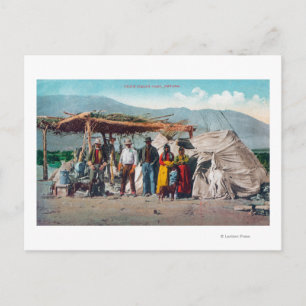 A Piute Indian Camp with NativesNevada Postcard
